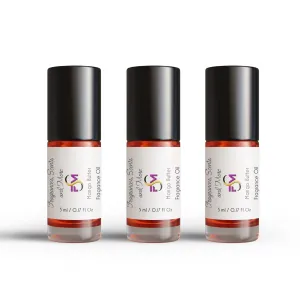 Mango Butter Fragrance Oil - 3 Bottles 0.17 Fl Oz Glass Roll On (5ml)