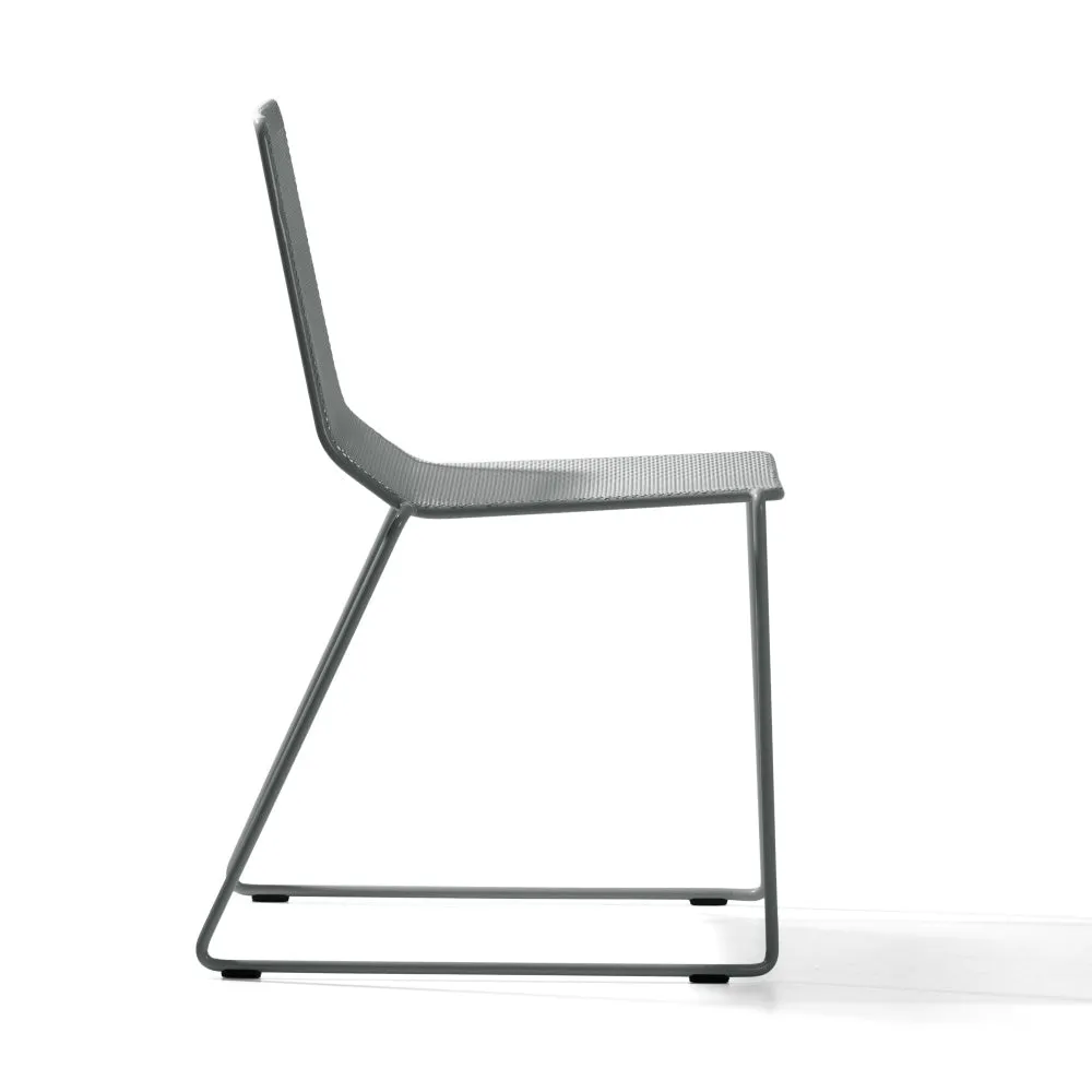 Marina Out Sled Chair with Metal Wire Mesh