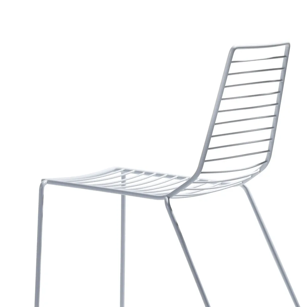 Marina Out Sled Chair with Metal Wire Mesh