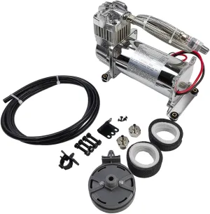 Medium Duty Onboard 12V Air Compressors 150 PSI with Remote Mount Kit | Fit for Truck Car Train Air Horn, Suspension Ride Bag Kit System | Fits All 12V Vehicles like Truck Pickup SUV RV Marine