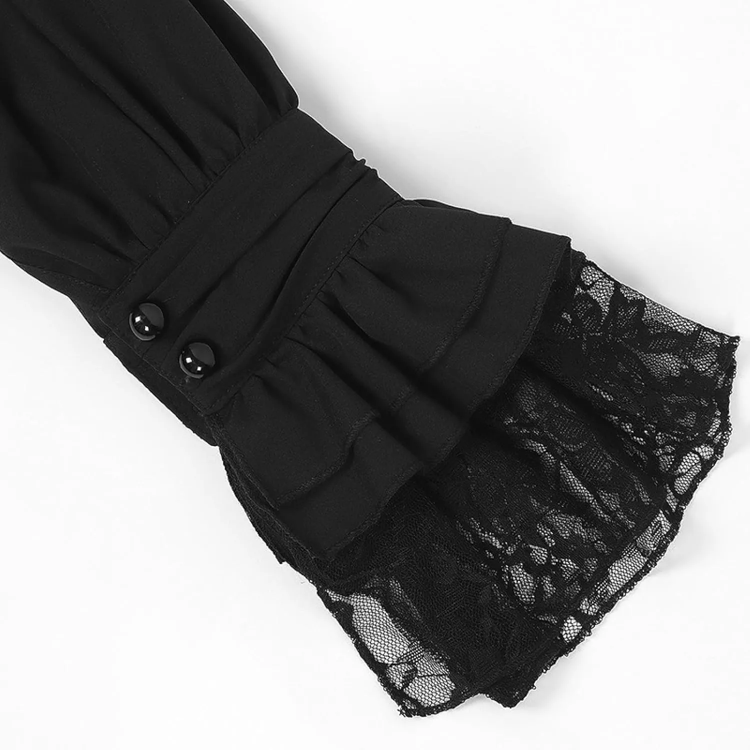 Men's Medieval Renaissance Shirt Victorian Gothic Lace Top Classical Court Royal Costume Top Vampire Stage Halloween