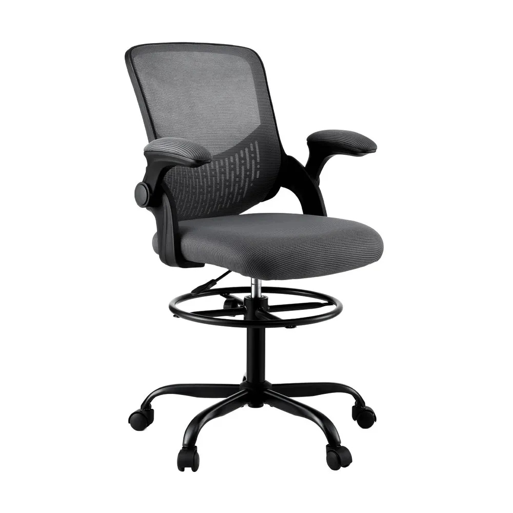 Mesh Office Drafting Chair - Grey