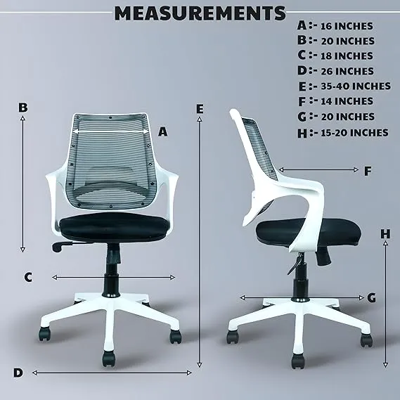 Mid Back Executive Office Chair with Nylon Base