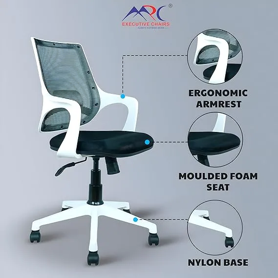 Mid Back Executive Office Chair with Nylon Base