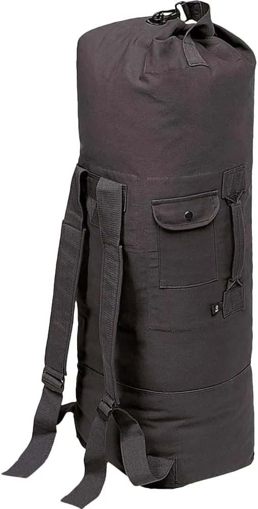 Mil-Tec US Duffel Bag with Double Strap PES, Black, Einheitsgröße