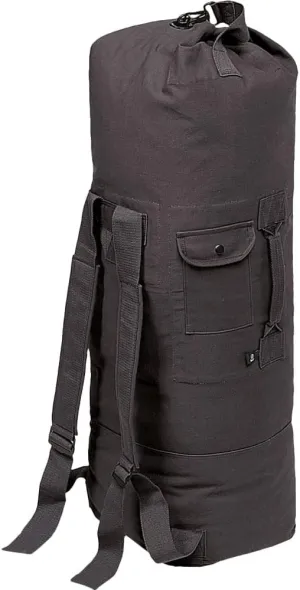 Mil-Tec US Duffel Bag with Double Strap PES, Black, Einheitsgröße