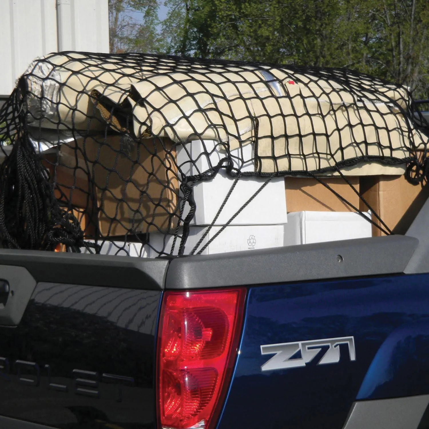 Military Cargo NET 96"x192" (USA!) with 4" Squares, Cinch Rope, 12 Snap-Hook and Storage Bag