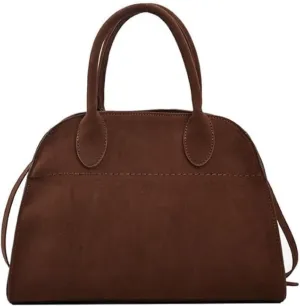 Modavo Bag,Modavo Suede Tote Bag,Fashion Modavo Parisian Stroll Bag, Women's Large Brown Suede Top-Handle Work