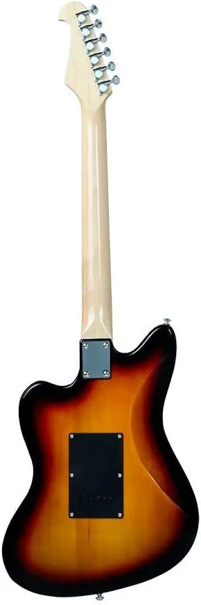 Monoprice Indo Series 6 String Basswood-Body Electric Guitar, Right, Sunburst (625882)