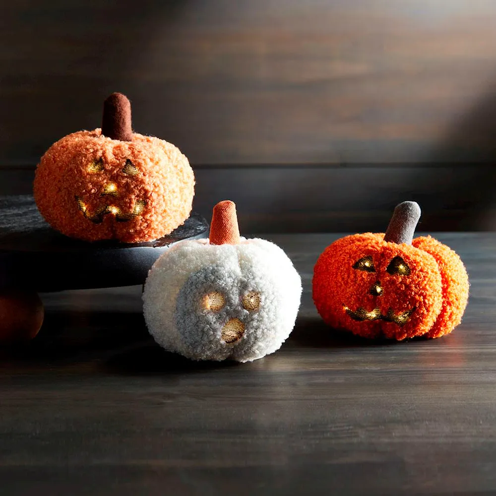 Mud Pie Mini Shearling Pumpkins