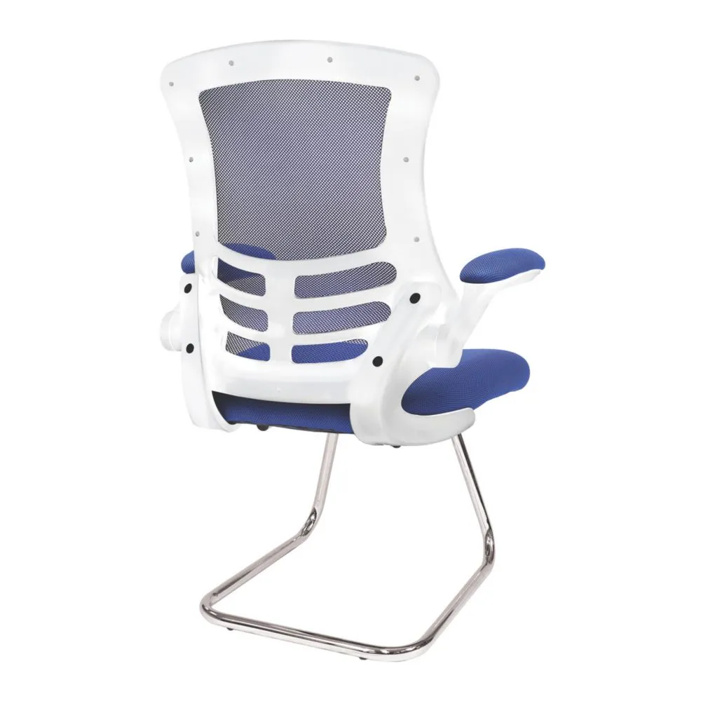 Nautilus Designs Luna Medium Back Cantilever/Visitor Chair Blue