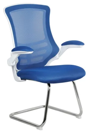 Nautilus Designs Luna Medium Back Cantilever/Visitor Chair Blue