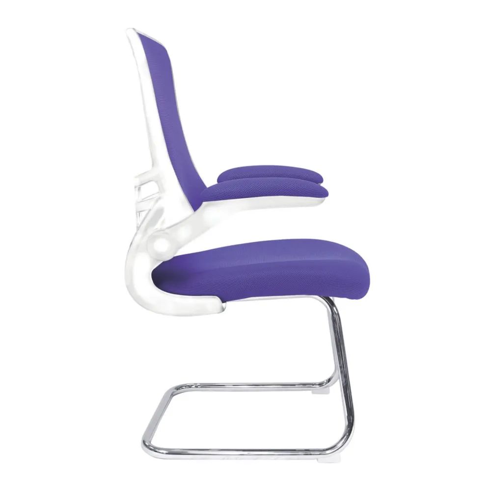 Nautilus Designs Luna Medium Back Cantilever/Visitor Chair Purple