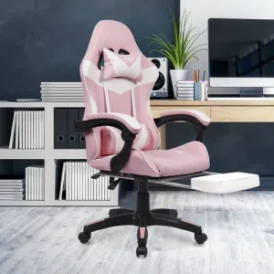 Neo Reclining Gaming Office Chair – Green, PU Leather with Footrest, Lumbar & Headrest Support