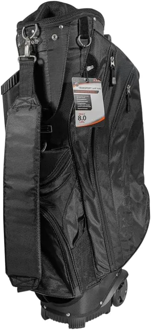 New Club Champ Golf Transport Cart Bag with Wheels 14-Way Top - Black