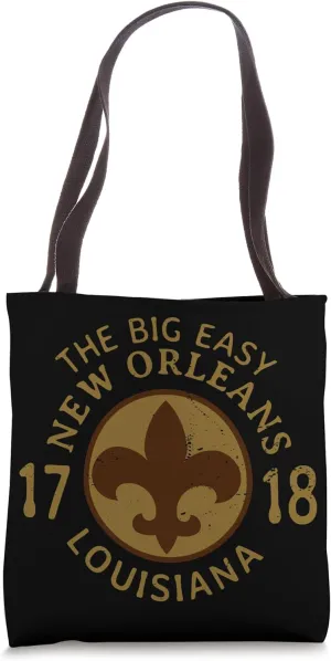 New Orleans Louisiana The Big Easy Fleur De Lis Souvenir Tote Bag