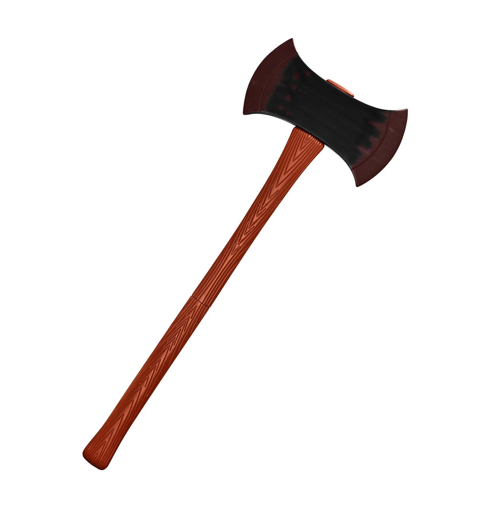 Nicky Bigs Novelties Double-Bladed Bloody Axe Prop 30" Killer Clown Evil Psycho Costume Weapon Fake Plastic Horror Lumberjack Cosplay Accessory for Men and Women