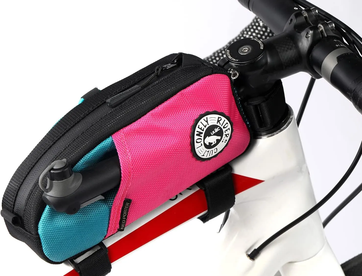 NOMADPAK: TREKKING PRO 1.2L Top Tube Bag (Navy-Orange)