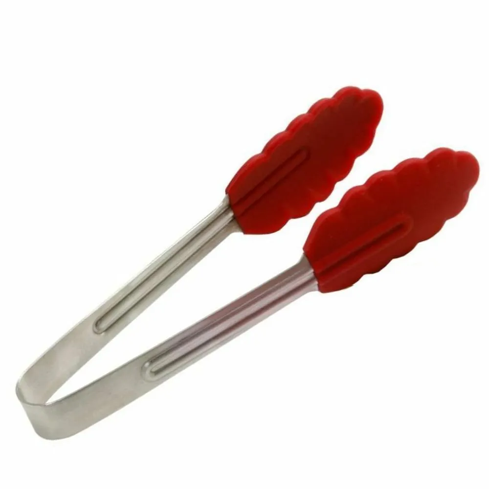 Norpro Mini Stainless Steel Silicone Tipped Food Cooking Serving Tongs