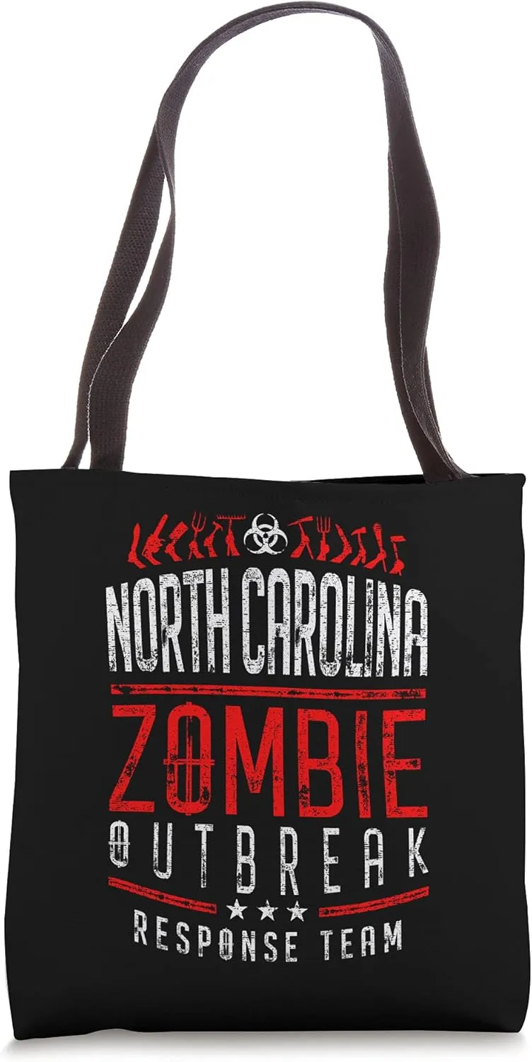 North Carolina Zombie Outbreak Response Team Halloween Tote Bag
