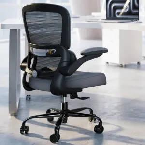 Office Chair - Ergonomic Desk Chair with Adjustable Lumbar Support, Mesh Computer Chair, Executive Chairs for Home Office Comfortable Lumbar Support (Dark Gray)