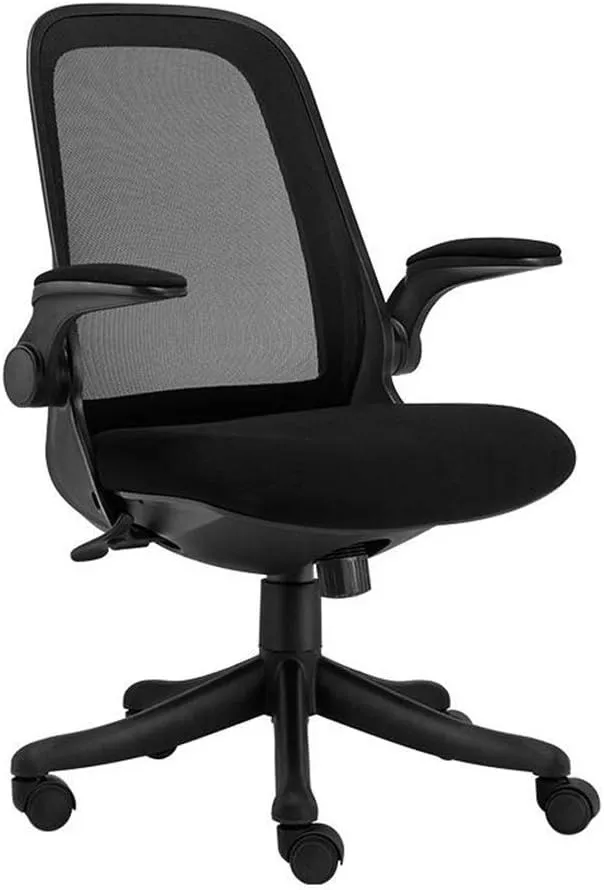 Office Chair,Chairs Mesh Office Swivel Computer Adjustable Height with Flip Up Armrests Chair (E)