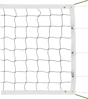 Official Tournament Volleyball Net Outdoor with Tear-Resistant Border| 2 Aircraft Wire Rope Top & Bottom, Heavy Duty 32x3FT Volleyball Net for Backyard Schoolyard Beach, Pro Volleyball Net