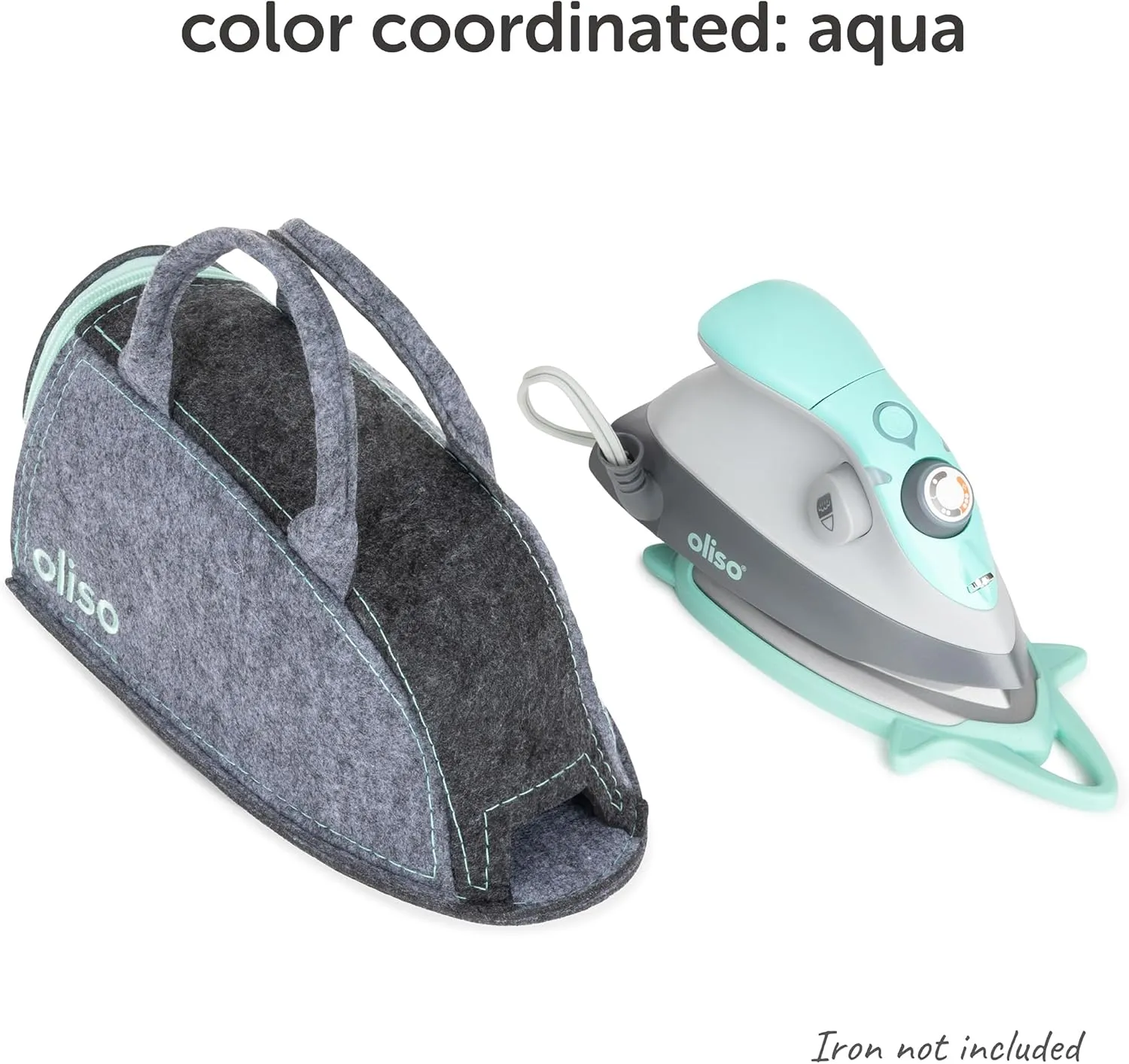 oliso Carry Bag M3Pro and M2Pro Mini Irons - Fits Most Mini Travel Size Irons, Ideal for Travel or Storage - Aqua