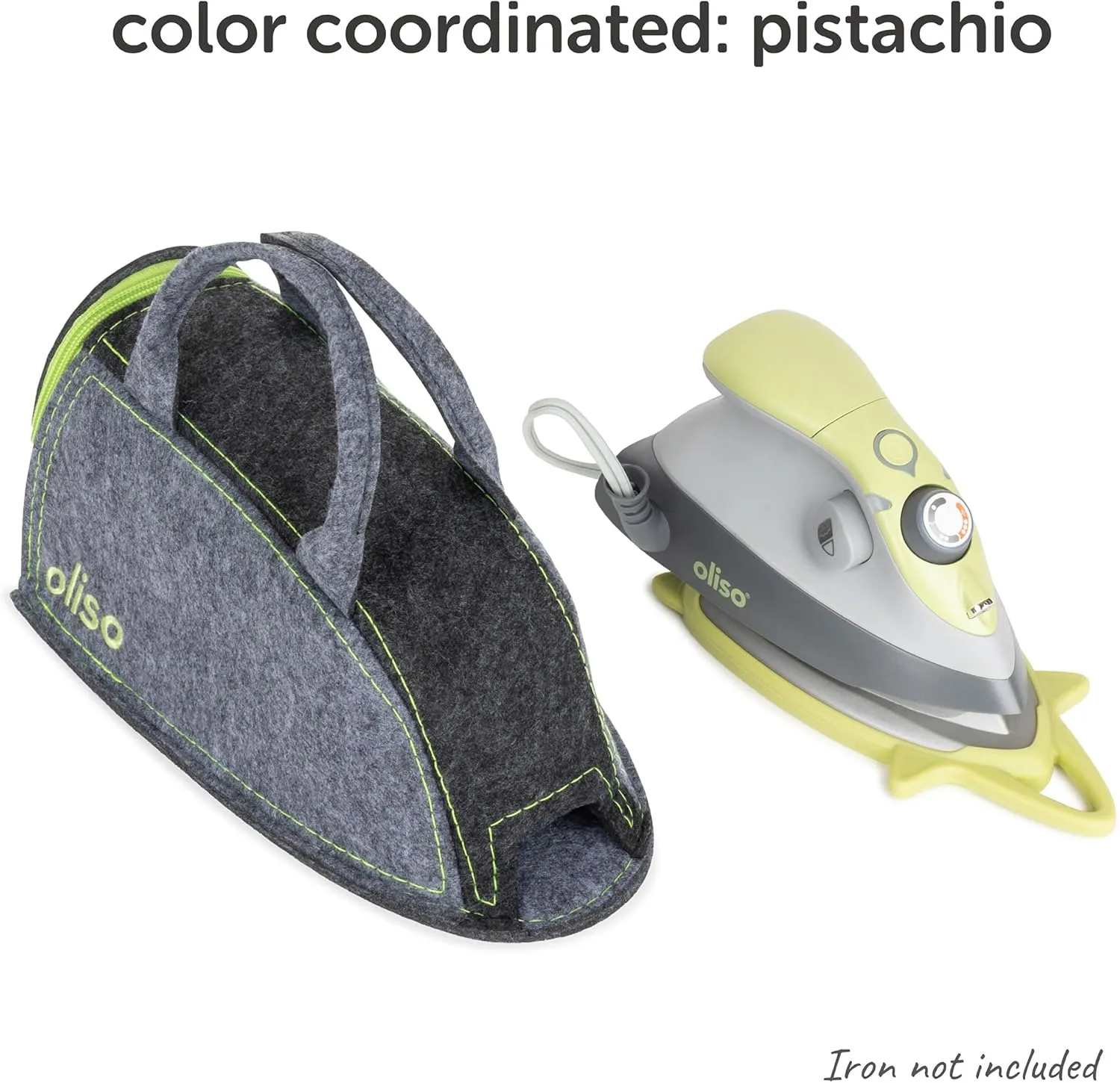 oliso Carry Bag M3Pro and M2Pro Mini Irons - Fits Most Mini Travel Size Irons, Ideal for Travel or Storage - Pistachio