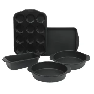 Oster Teston Platinum Collection 5 Piece Nonstick Carbon Steel Bakeware Set in M
