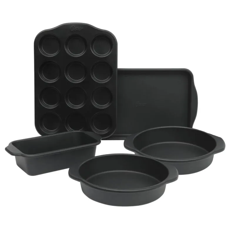 Oster Teston Platinum Collection 5 Piece Nonstick Carbon Steel Bakeware Set in M