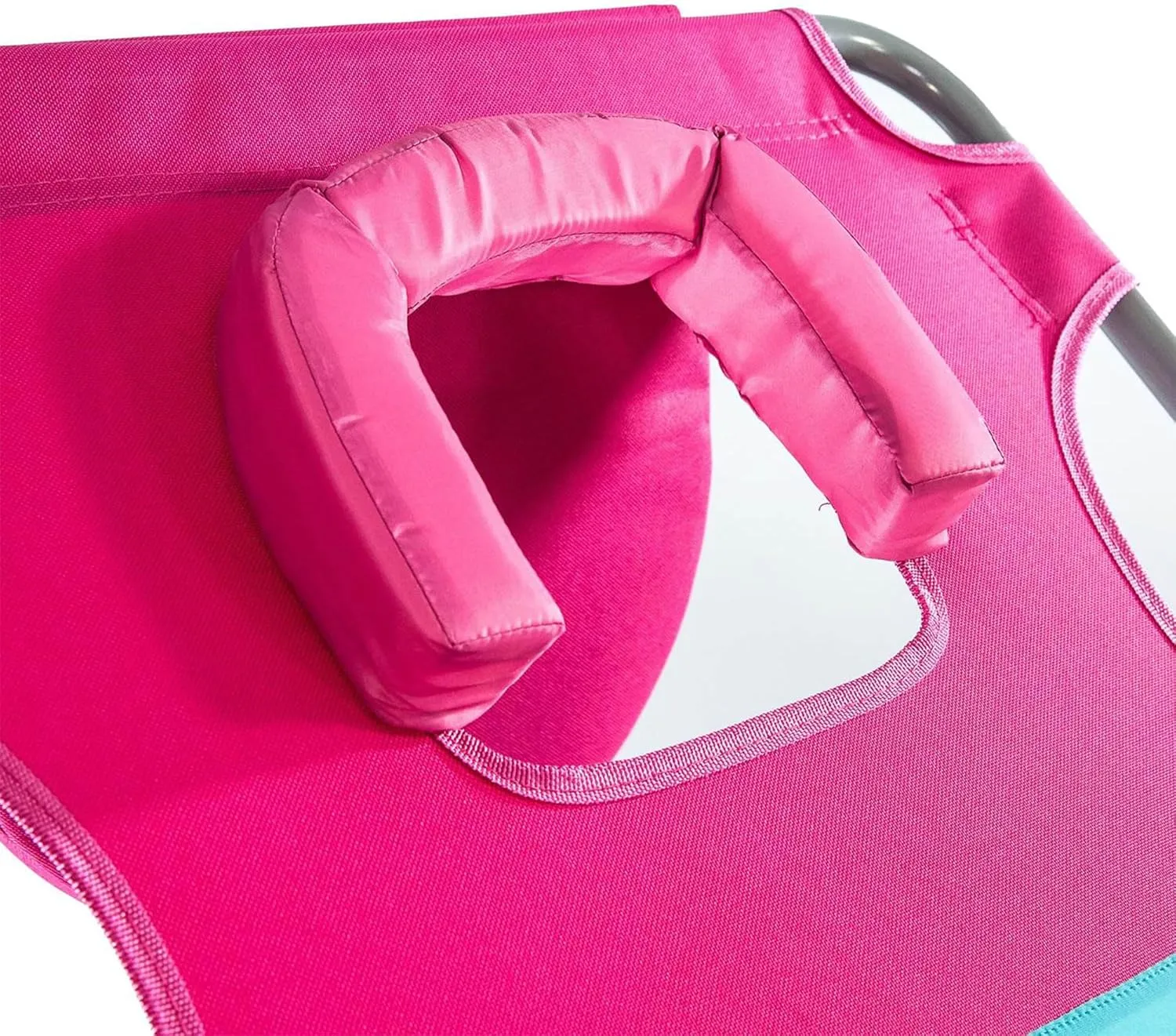 Ostrich Ladies Comfort Lounger with Chest Support, Portable Reclining Outdoor Patio Beach Lawn Camping Pool Tanning Chair, Pink