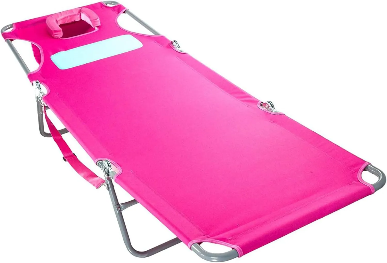 Ostrich Ladies Comfort Lounger with Chest Support, Portable Reclining Outdoor Patio Beach Lawn Camping Pool Tanning Chair, Pink