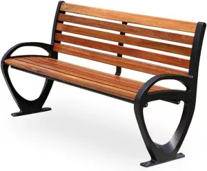 Outdoor Benches Outdoor Garden Solid Wood Park Chair Outdoor Commercial Pineapple Grid Bench Open-air Pastoral Cast Aluminum Leisure Back Seat Garden Benches for Outdoors(A)