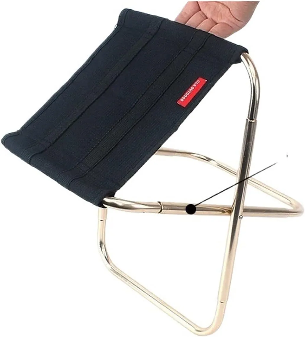 Outdoor Camping Fit for Folding Chair Aluminum Alloy Fishing Chair Portable Camping Barbecue Stool(Gray)