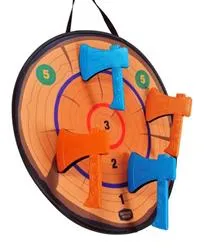 Outdoor Game G S I Outdoors 99924 Travel Axe Throwing Game, All Age, 2 Players, With Two Foam Axe In Two Colors/ One Collapsible Target/ Instructions And Travel Bag