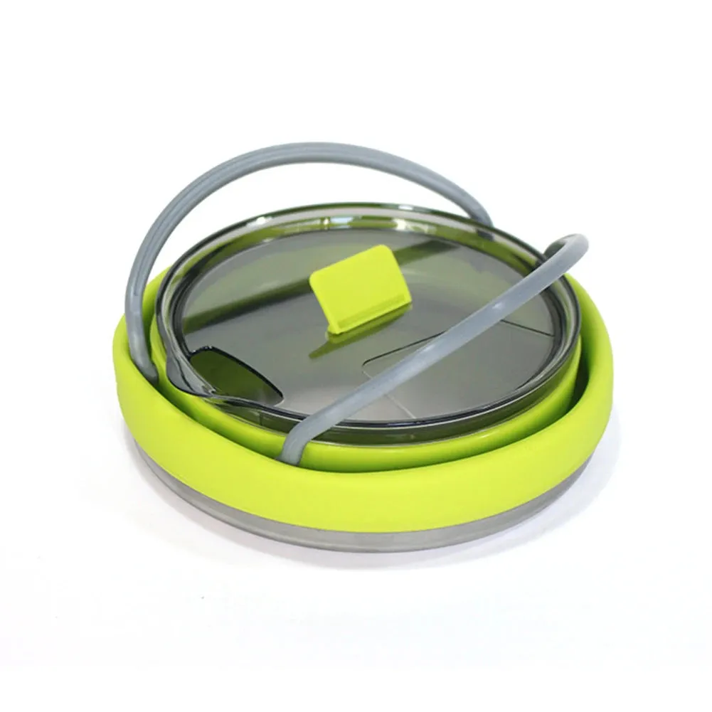 Outdoor Silicone Folding Kettle: Portable Camping Teapot with Handle for Travel, Fishing, and Boiling Water