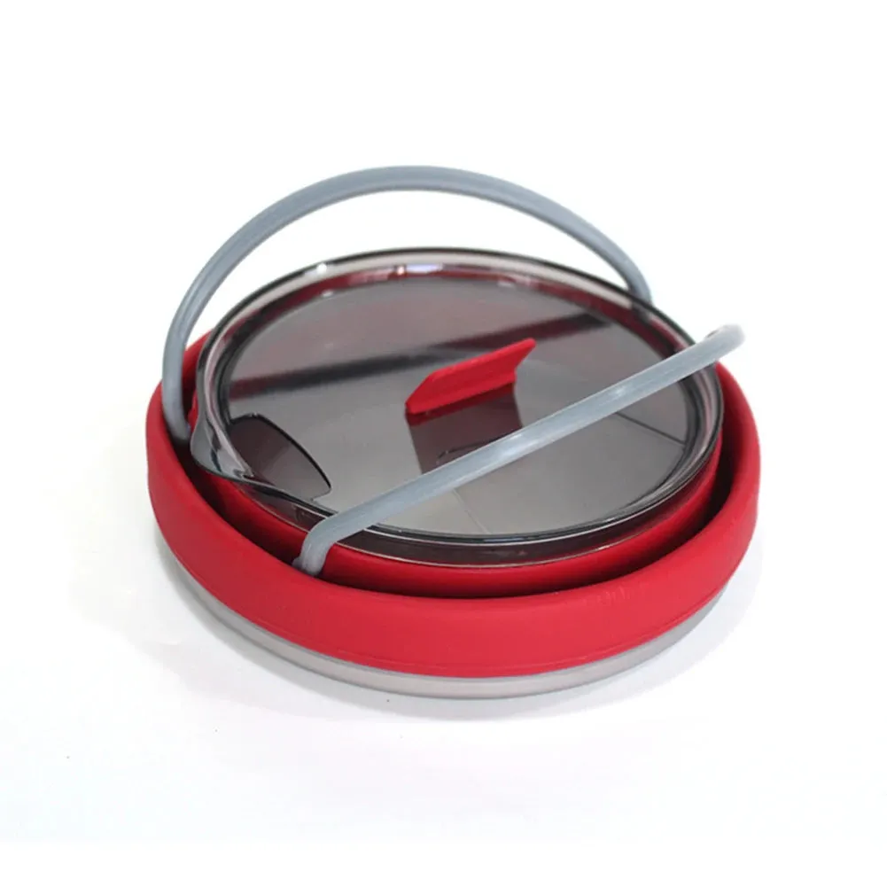 Outdoor Silicone Folding Kettle: Portable Camping Teapot with Handle for Travel, Fishing, and Boiling Water