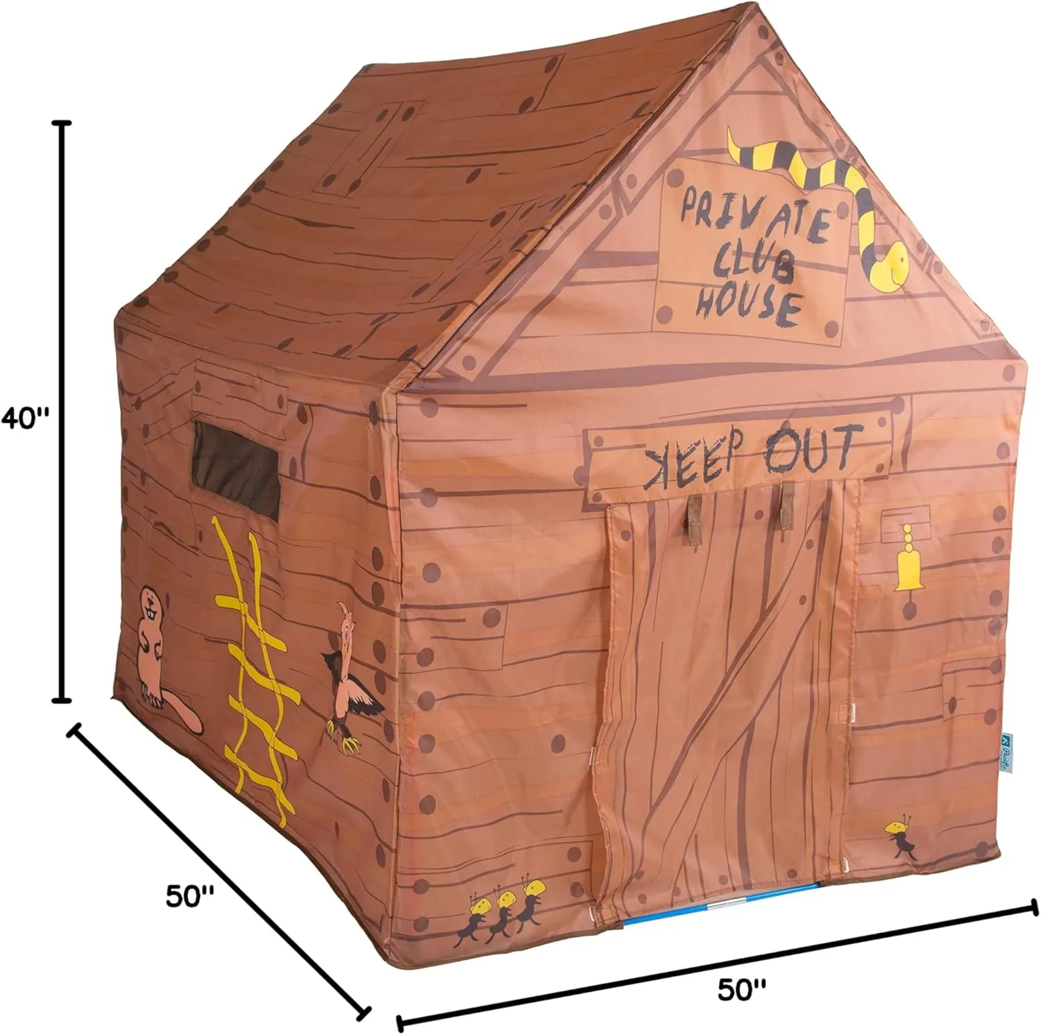 Pacific Play Tents 60801 Kids Club House Playhouse, 50" x 40" x 50" New Size