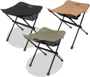 PACOONE Outdoor Portable Folding Stool Aluminum Alloy Minin Storage Chair Camping Fishing Chair Picnic Lightweight Furniture New