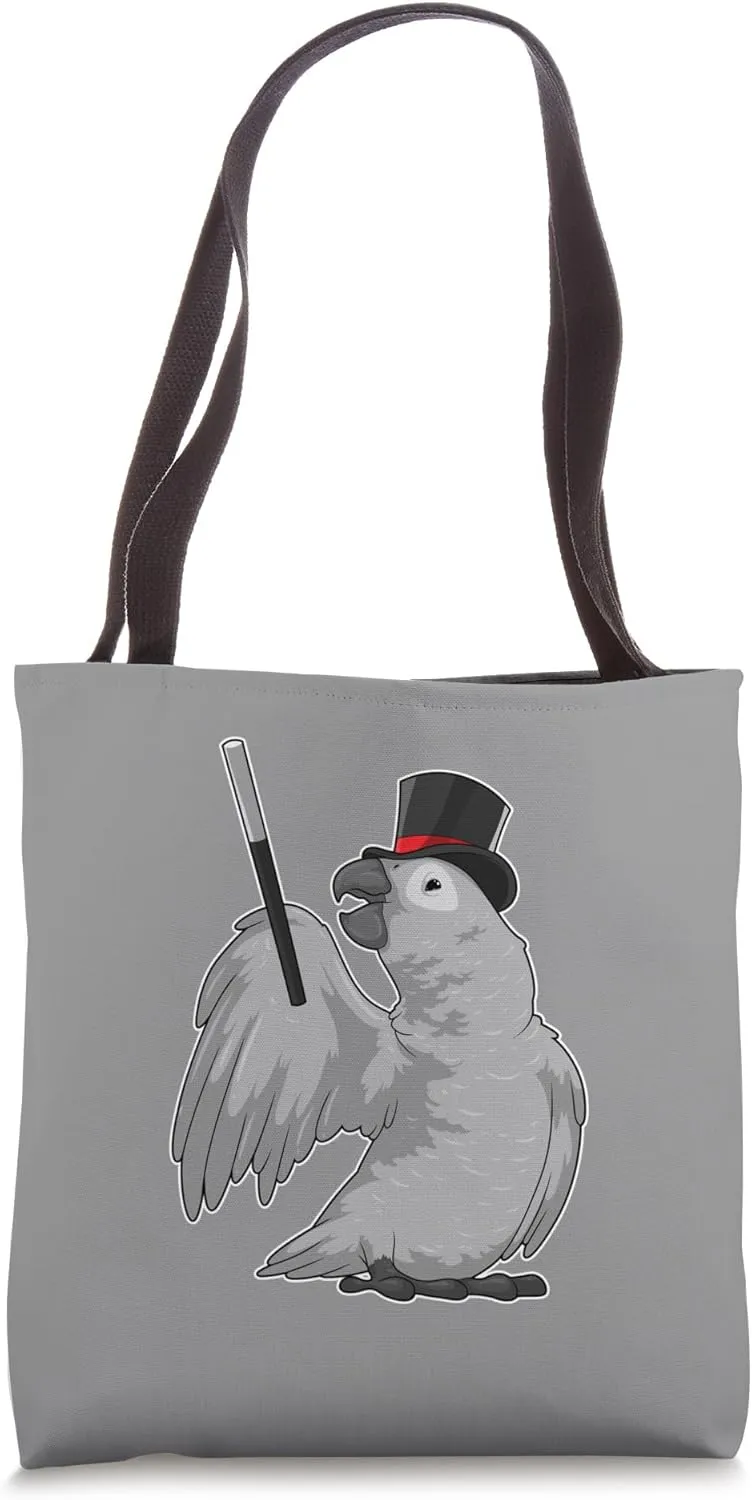 Parrot Wizard Magic wand Top hat Tote Bag