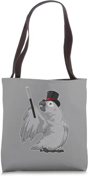 Parrot Wizard Magic wand Top hat Tote Bag