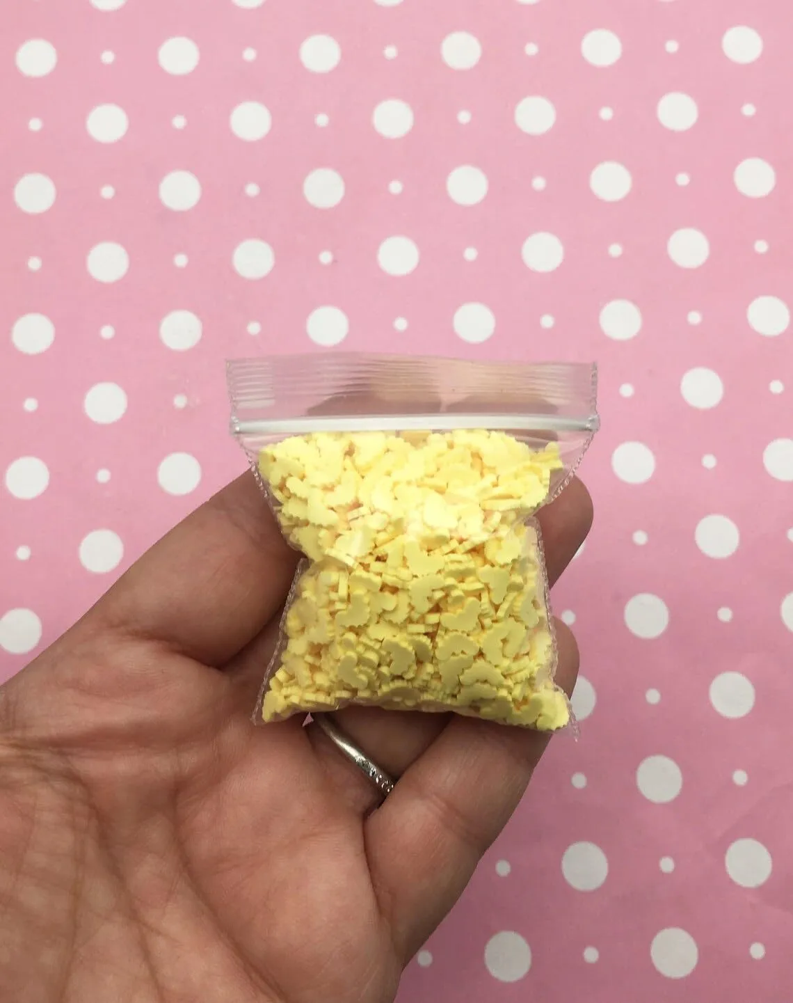 Pastel Yellow Bat Halloween Sprinkles, Spooky Polymer Clay Fake Sprinkles for Crafts, Fake Bake, Slime, Decoden, Funfetti Jimmies (100 gram bag)