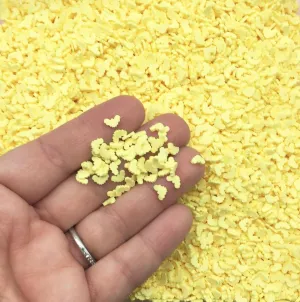 Pastel Yellow Bat Halloween Sprinkles, Spooky Polymer Clay Fake Sprinkles for Crafts, Fake Bake, Slime, Decoden, Funfetti Jimmies (100 gram bag)