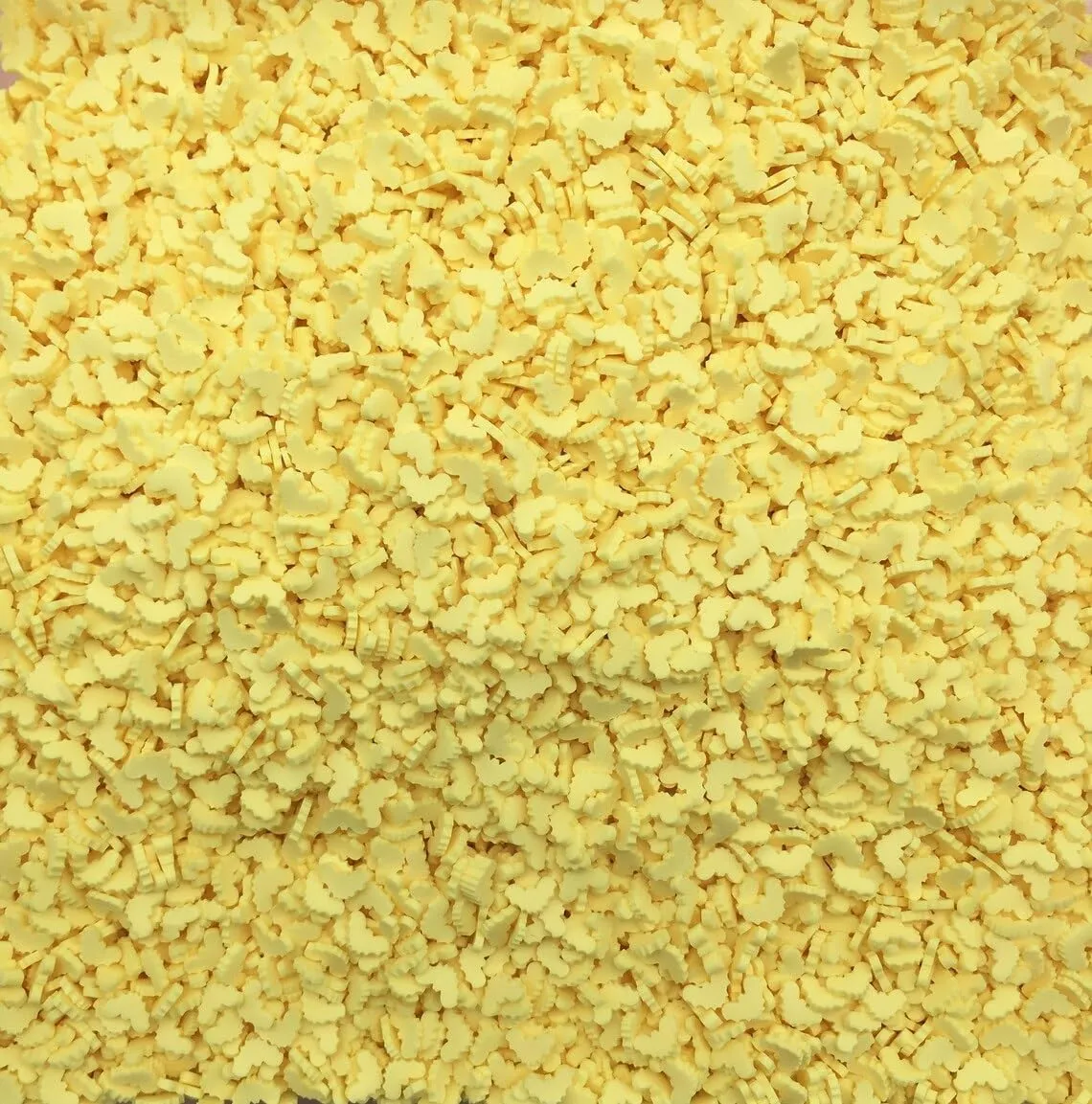 Pastel Yellow Bat Halloween Sprinkles, Spooky Polymer Clay Fake Sprinkles for Crafts, Fake Bake, Slime, Decoden, Funfetti Jimmies (100 gram bag)
