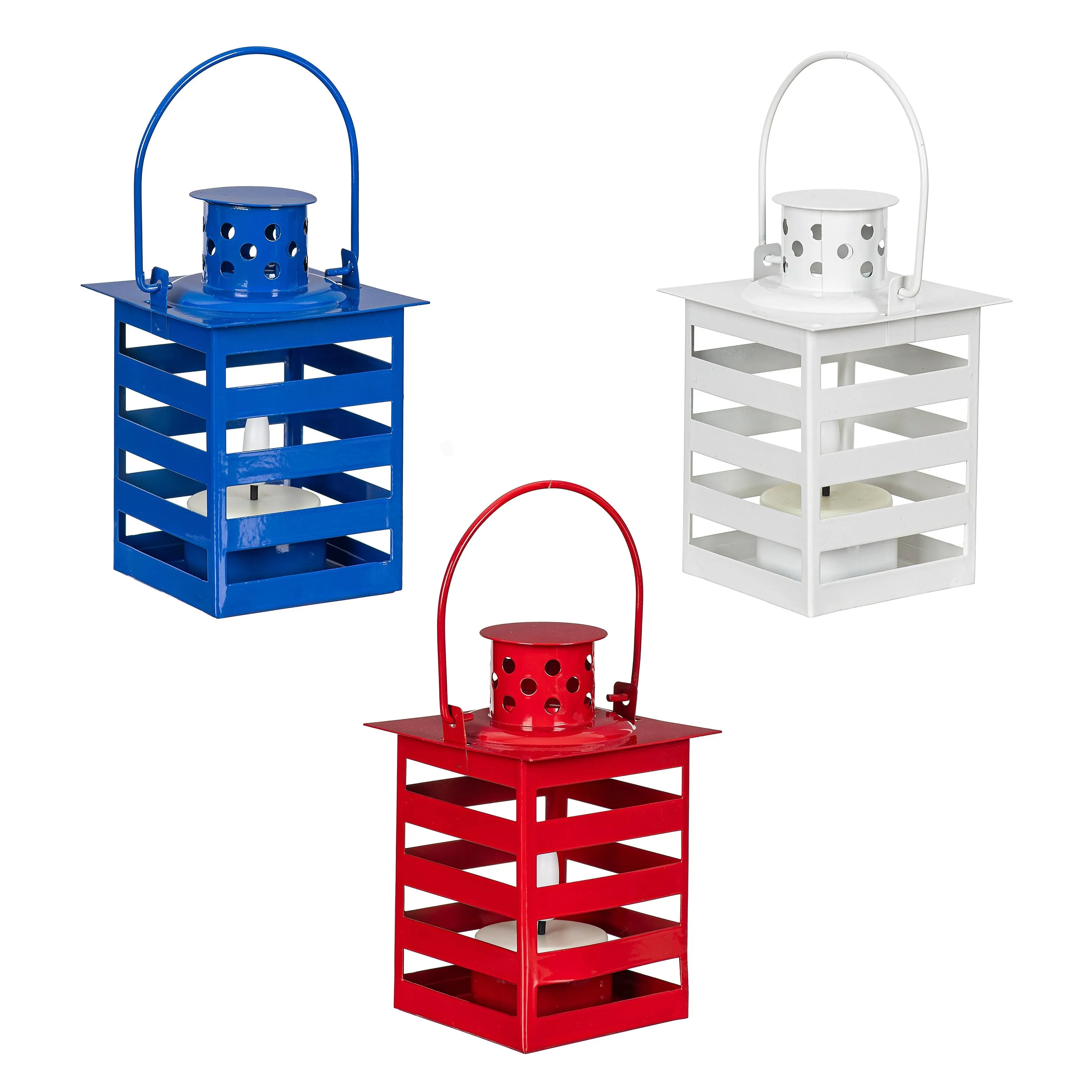 Patriotic Lantern Candle