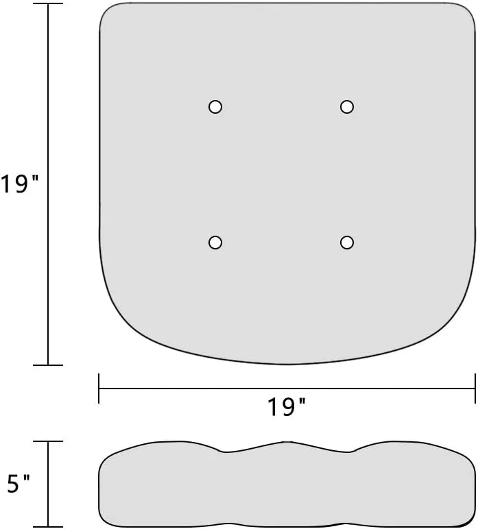 Pcinfuns Outdoor Seat Cushions,19"x19"x5" Thick Fill Tufted Cushions with Round Corner Patio Chair Pads,Water-Resistant Chair Cushion,Black White,Set of 2