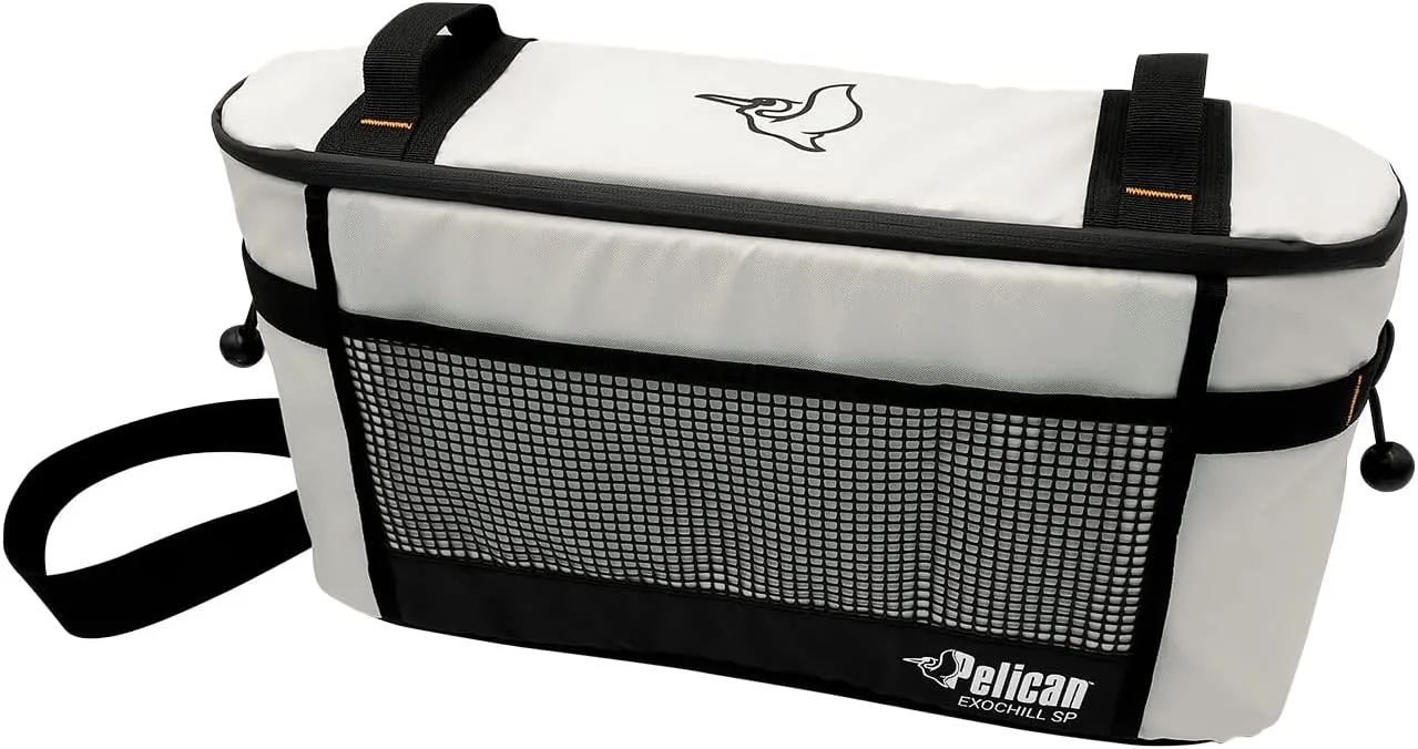 Pelican Exochill Seat 14L Pack Cooler - Perfect for Kayak with Lawn Chair - Soft Cooler with Shoulder Strap - Insualted