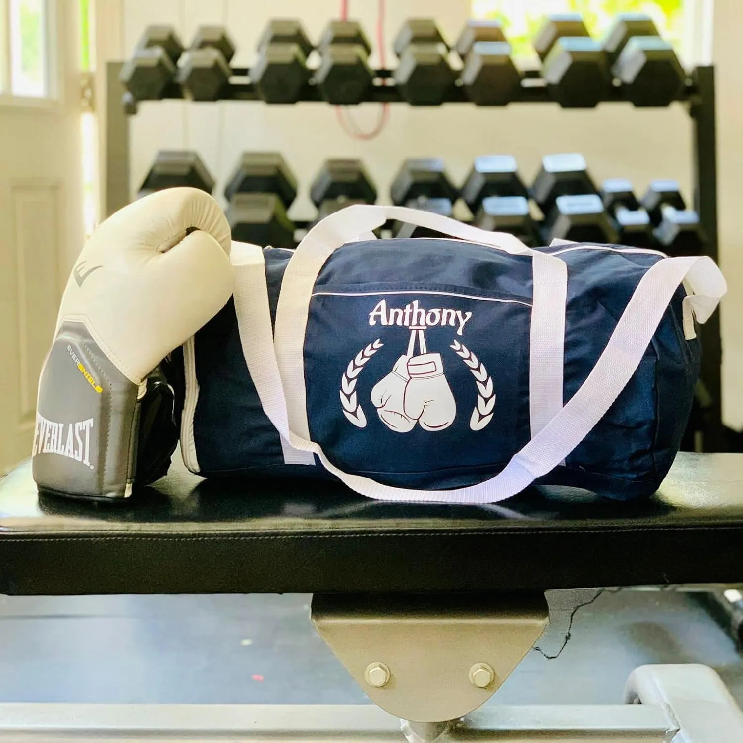 Personalized Sport/Gym Roll Duffel Bag - Boxing