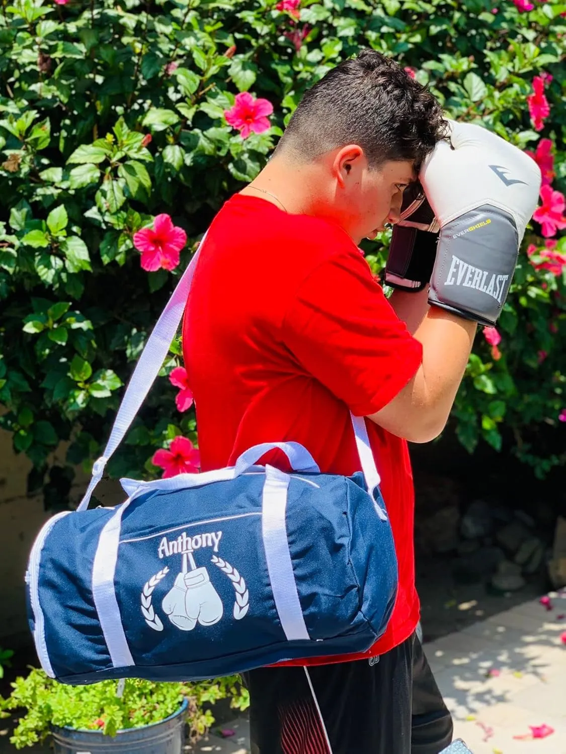 Personalized Sport/Gym Roll Duffel Bag - Boxing